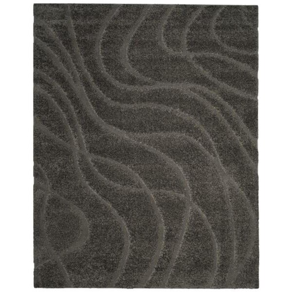 Safavieh 6 x 9 ft. Power Loomed Medium Rectangle Shag Rug; Grey & Grey SG471-8080-6 - main